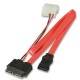 Cable Adaptateur Slim SATA (Cable) vers SATA - Molex 4 broches