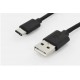 Câble USB v2.0 type C mâle vers Type A Mâle 1.80m